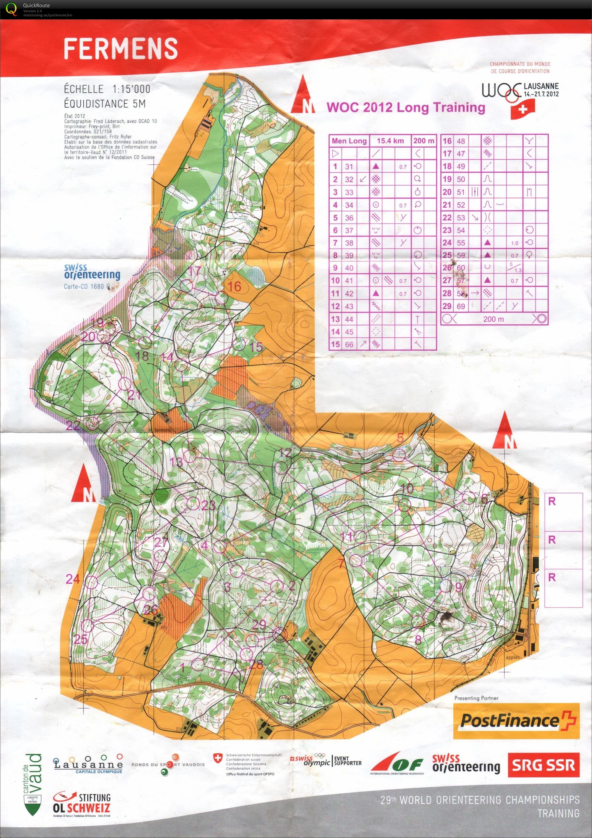 WOC Training Long (31/05/2012)